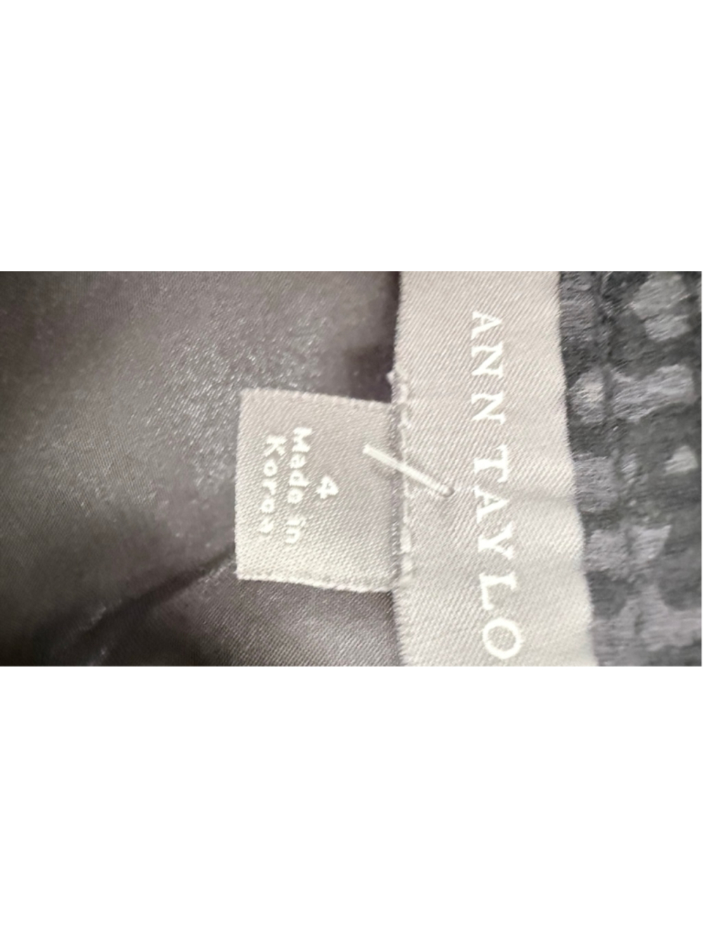 Women's Ann Taylor Silk Midi Skirt Black Grey Size 4 - Picture 3 of 14